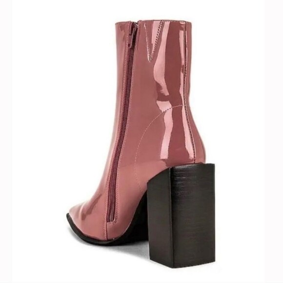 Jeffrey Campbell LA Siren Bootie Dark Rose Patent Ankle Boots Size 8.5 - Picture 16 of 16